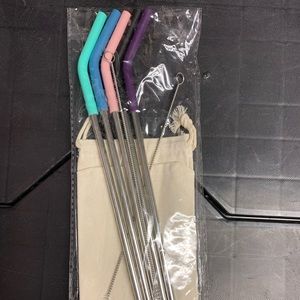 💥3 for $10 💥 Brand New Reusable Metal Straws